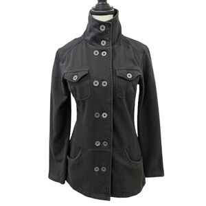 Utility Chic Cotton Jacket prAna | Minimalist Military Athleisure Black Size S